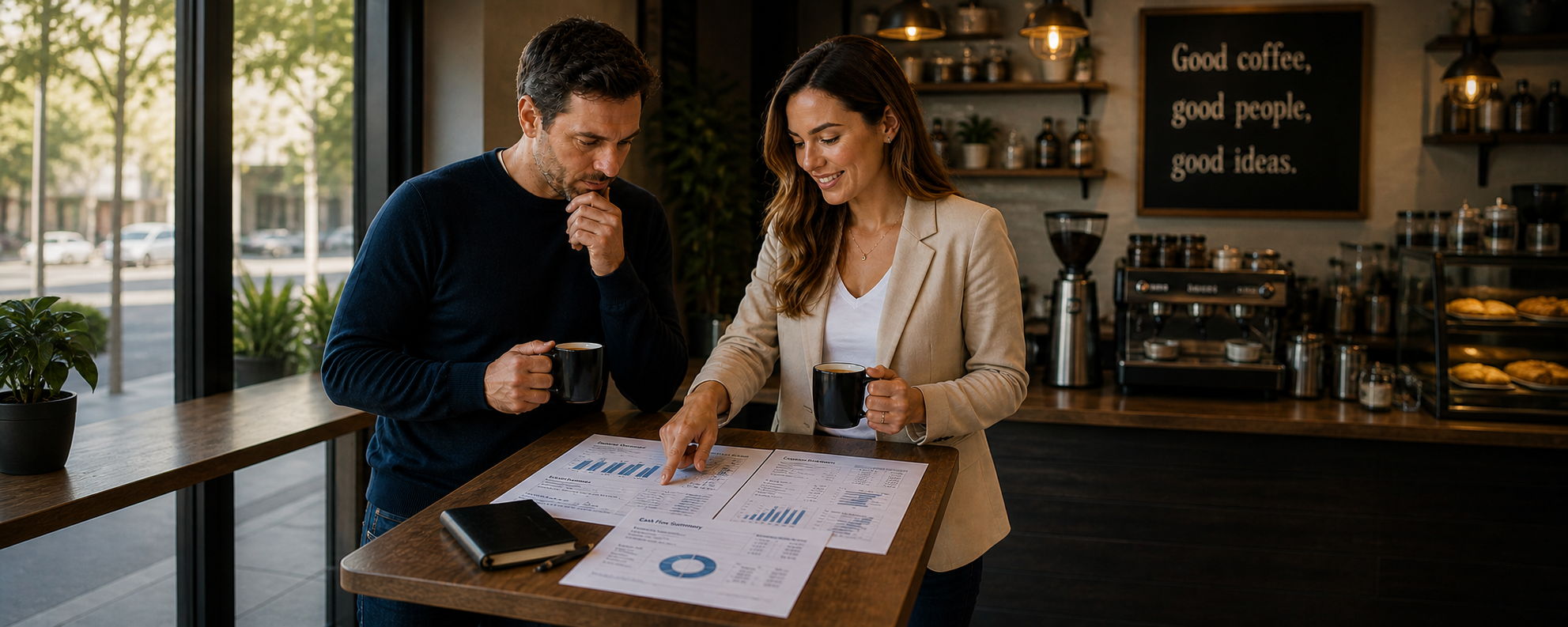 Coffee on a table ready for a business conversation